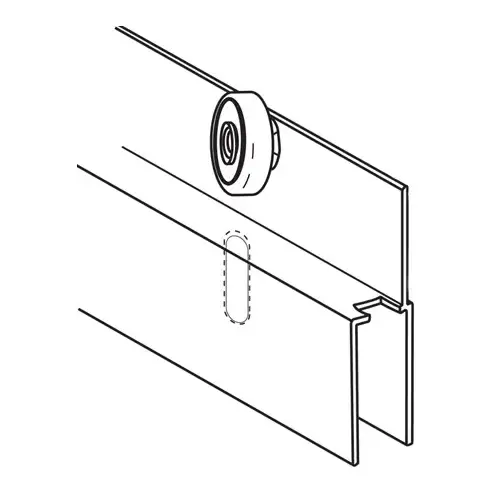 Brixwell 90M-643w 48in Top Hung Adapter White for 991M-999 And 992M-999 9/16in Panel Width