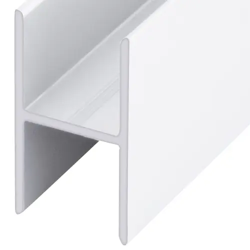 Brixwell WSHB7W-CCP48-XCP5 White 7/16" Extruded Aluminum Splicing Bar -  48" Stock Length - pack of 5