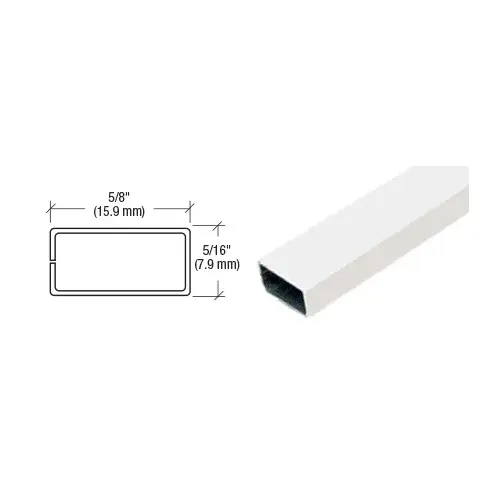 Brixwell WSSB58W-CCP60 White 5/8" x 5/16" Roll Formed Aluminum Spreader Bar  60" Stock Length