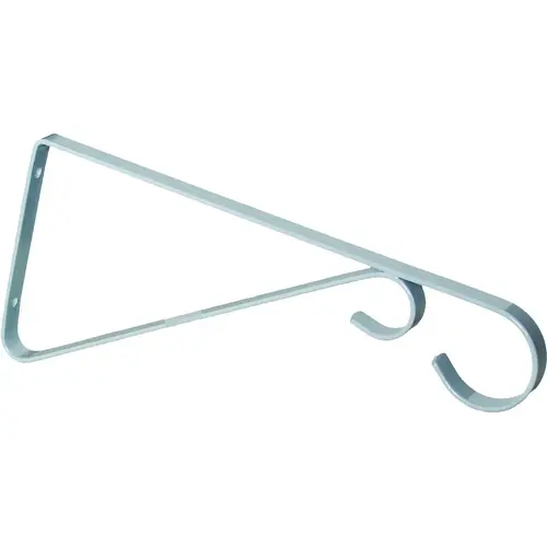 Landscapers Select GB0373L Hanging Plant Bracket, 9-5/8 L, Steel, White, Wall Mount Mounting