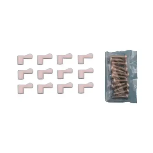 Make-2-Fit PL7775 Screen Clips With Screws, Plastic, 7/16 In   pack of 12 White