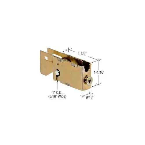 Prime-Line D1829 1" Steel Ball Bearing Sliding Glass Door Roller with 9/16" Wide Housing
