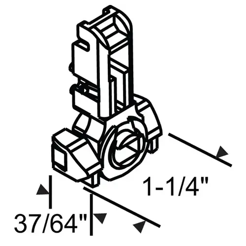 Brixwell 62-50008 Use 62-50003 molded Spring Stamped Pivot 1.330 Extension White Puck closed Cam