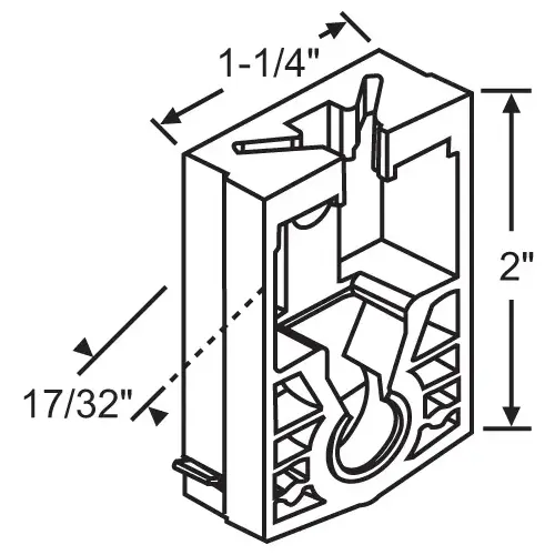 Brixwell 62-693 Omega Pivot Lock Shoe metal Spring Molded Plate