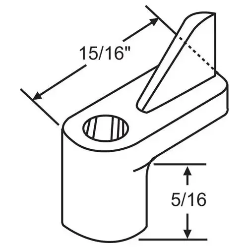 Brixwell 90-332c Swivel Clip 5/16in Offset Clear