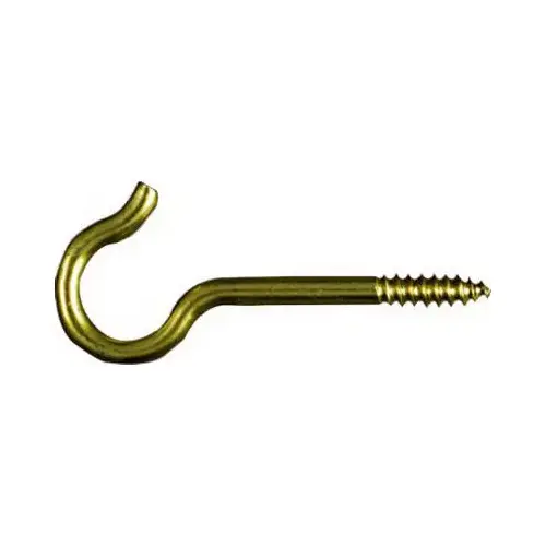 National Hardware N192286-XCP10 V2041 8" Ceiling Hook Solid Brass Finish - pack of 30