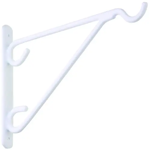 National Hardware N274548-XCP3 V2652 8" Plant Bracket White vinyl coated Finish - pack of 3