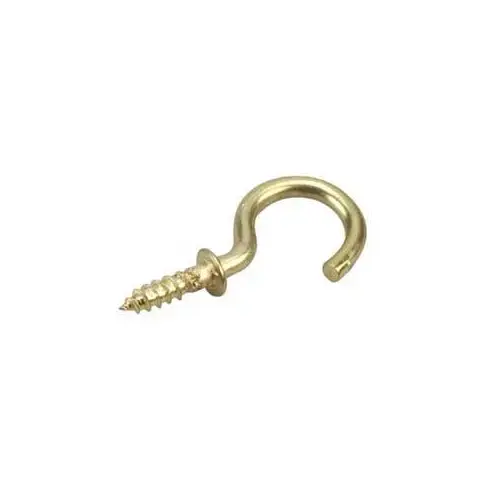 Onward 245BR Cup Hook, 22 mm L, Metal, Brass