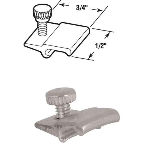 Prime-Line PL7957 1/2 In. W. x 3/4 In. L. Storm Door Panel Clip with 1/16 In. Offset (8 Count) Mill