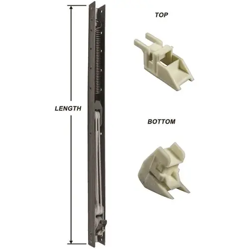 STRYBUC INDUSTRIES 60-191-1H4 20 in. L x 9/16 in. W x 5/8 in. D Window Channel Balance 1910 with Top and Bottom End Brackets Attached - pack of 4