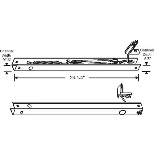 Brixwell 60P-229 23-1/4in Peachtree Balance with End Attached number Stamped On Bal 22-1/4-9 28-30 Pound Sash Weight