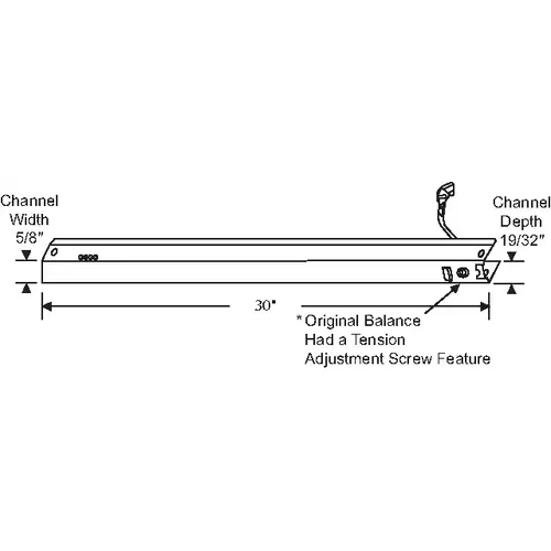 Brixwell 61-291-XCP12 30in Channel Balance 7 To 12 Pound Sash - pack of 12