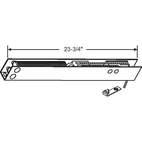 Brixwell 62V-163d 23-3/4in Channel Balance 60-518hd Attached 18-32 Pound Sash Weight