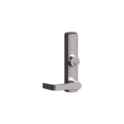 Hager 171536 46NL Night Latch Escutcheon Outside Exit Device Trim with August Lever Satin Chrome Finish