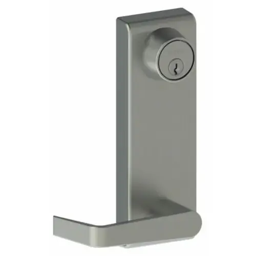 Hager 47CEWTNALMLH Cylinder Escutcheon Outside Exit Device Trim with Left Hand Withnell Lever # 93778 Aluminum Finish