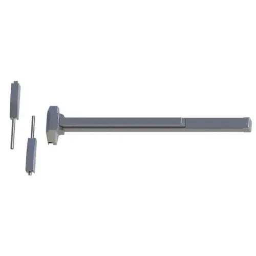Hager 4701SVR36X96ALM 3' x 8' Standard Duty Exit Only Surface Vertical Rod Exit Device # 118176 Aluminum Finish