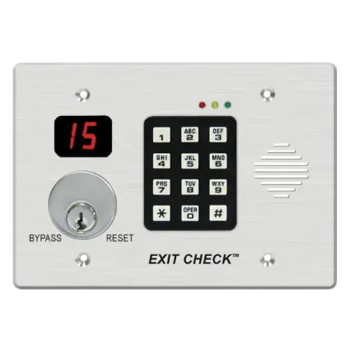 International Door Closers KDE Delayed Egress Wall Mount Controller For 8000 Series Exit Device Keypad & Keyswitch Control And Reset