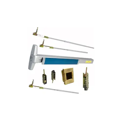 Von Duprin 3347A-EO-626-36 LBR Narrow Stile CVR Concealed Vertical Rod Exit Device, Exit Only No Trim, 36" x 84", LBR Less Bottom Rod, Hex Dogging, Grade 1, 626/US26D Satin Chrome