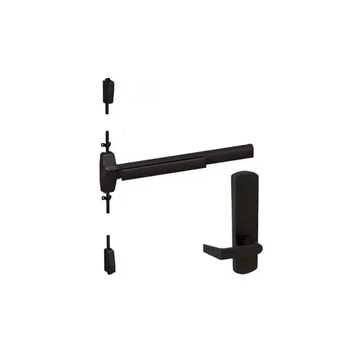 Von Duprin 9827L-NL-F-710-36-LHR-06 KIT - Fire-Rated (No Dogging), SVR (Surface Vertical Rod) Smooth Exit Device, 996L-NL-06 Nightlatch Lever Trim (Requires Rim Cylinder), LHR Left Hand Reverse/Reversible Handing, (Snap Ring Tool Needed), 36" x 84", Grade 1, 710/US11P Dark Bronze