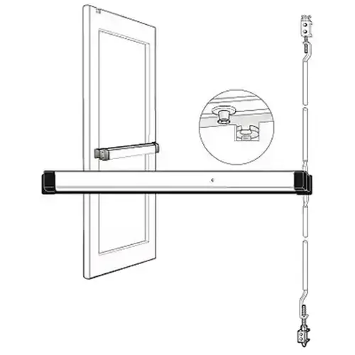FHC 8648DU Adams Rite Narrow Stile Concealed Vertical Rod 48" - Bronze Anodized
