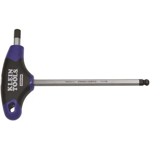 Klein Tools JTH6M25BE Hex Key: 2.50 mm Hex, Ball End, T-Handle Cushion Grip