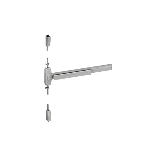 Von Duprin 9827EO-630-48 SVR (Surface Vertical Rod) Smooth Exit Device Only, No Trim, 48" x 84", Hex Dogging, Grade 1, 630/US32D Stainless Steel