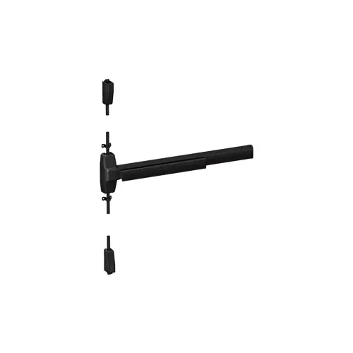 Von Duprin 9827EO-F-711-48 Fire-Rated (No Dogging), SVR (Surface Vertical Rod) Smooth Exit Device Only, No Trim, 48" x 84", Grade 1, 711 Flat Black