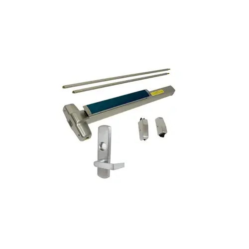 Von Duprin 9827L-630-48-RHR-06 KIT - SVR (Surface Vertical Rod) Smooth Exit Device, 996L-06 Lever Trim (Requires Rim Cylinder), RHR Right Hand Reverse/Reversible Handing, (Snap Ring Tool Needed), 48" x 84", Hex Dogging, Grade 1, 630/US32D Stainless Steel