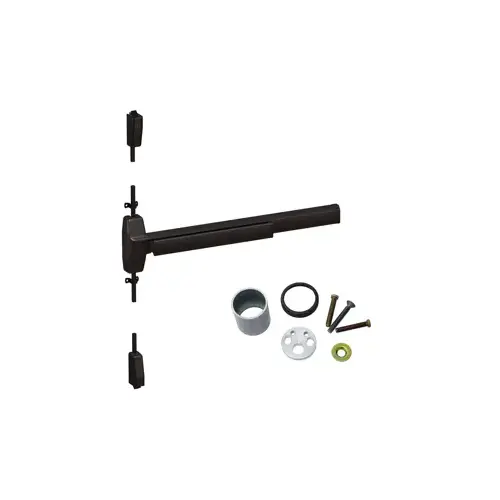 Von Duprin 9827NL-OP-F-710-48 KIT - Fire-Rated (No Dogging), SVR (Surface Vertical Rod) Smooth Exit Device, 110MD-NL-OP Nightlatch Trim (Requires Rim Cylinder), 48" x 84", Grade 1, 710/US11P Dark Bronze