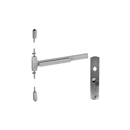 Von Duprin 9827TP-630-48 KIT - SVR (Surface Vertical Rod) Smooth Exit Device, 990TP Thumb Piece Trim (Requires Rim Cylinder), 48" x 84", Grade 1, 630/US32D Stainless Steel