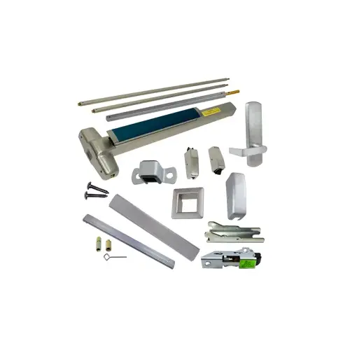 Von Duprin LD-9827L-DT-626-36-LBR-LHR-06 KIT - LD (Less Dogging), SVR (Surface Vertical Rod) Smooth Exit Device, 996L-DT-06 Dummy Lever Trim, LHR Left Hand Reverse/Reversible Handing, (Snap Ring Tool Needed), Less Bottom Rods, 36" x 84", Grade 1, 626/US26D Satin Chrome