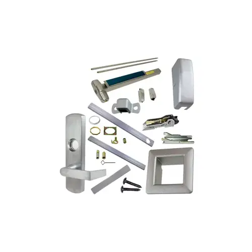 Von Duprin LD-9827L-NL-626-48-LBR-RHR-06 KIT - LD (Less Dogging), SVR (Surface Vertical Rod) Smooth Exit Device, 996L-NL-06 Nightlatch Lever Trim (Requires Rim Cylinder), RHR Right Hand Reverse/Reversible Handing, (Snap Ring Tool Needed), Less Bottom Rods, 48" x 84", Grade 1, 626/US26D Satin Chrome