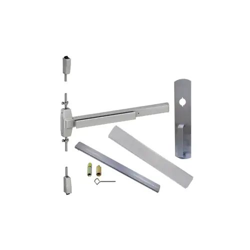 Von Duprin LD-9827NL-630-48 KIT - LD (Less Dogging), SVR (Surface Vertical Rod) Smooth Exit Device, 990 Nightlatch Trim (Requires Rim Cylinder), 48" x 84", Grade 1, 630/US32D Stainless Steel