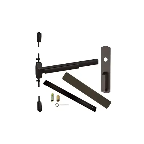 Von Duprin LD-9827NL-710-48 KIT - LD (Less Dogging), SVR (Surface Vertical Rod) Smooth Exit Device, 990 Nightlatch Trim (Requires Rim Cylinder), 48" x 84", Grade 1, 710/US11P Dark Bronze