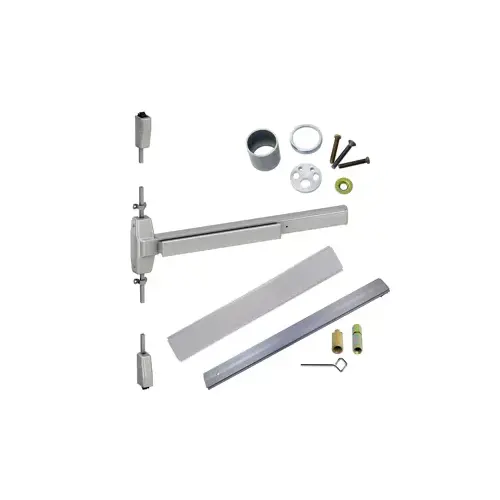 Von Duprin LD-9827NL-OP-630-36 KIT - LD (Less Dogging), SVR (Surface Vertical Rod) Smooth Exit Device, 110MD-NL-OP Nightlatch Trim (Requires Rim Cylinder), 36" x 84", Grade 1, 630/US32D Stainless Steel
