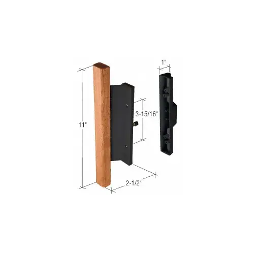 CRL C1091 Wood/Black Mortise - Style Handle 3-15/16" Screw Holes