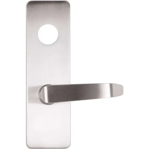 DETEX 09DS LHR 626 10 Series Satin Chrome Grade 1 Exit Trim, Storeroom Function, S Lever, Less Cylinder, Left Hand Reverse