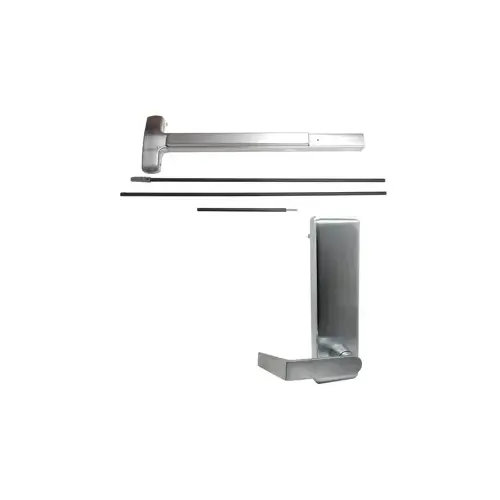 Falcon Lock 25C-L-BE-DAN-US26D-36X96-LHR KIT - CVR Concealed Vertical Rod Exit Device, Blank Escutcheon x Dane Lever Trim 510L-BE, 36" x 96", Hex Dogging, LHR Left Hand Reverse/Reversible, Grade 1, US26D/626 Satin Chrome