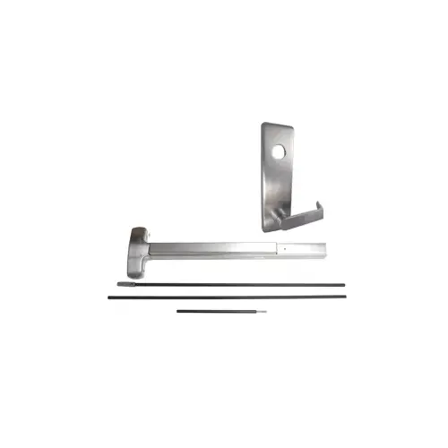 Falcon Lock 25C-L-NL-DAN-US26D-36X96-RHR KIT - CVR Concealed Vertical Rod Exit Device, Escutcheon x Dane Lever Nightlatch Trim 510L-NL, 36" x 96", Hex Dogging, RHR Right Hand Reverse/Reversible, Grade 1, US26D/626 Satin Chrome