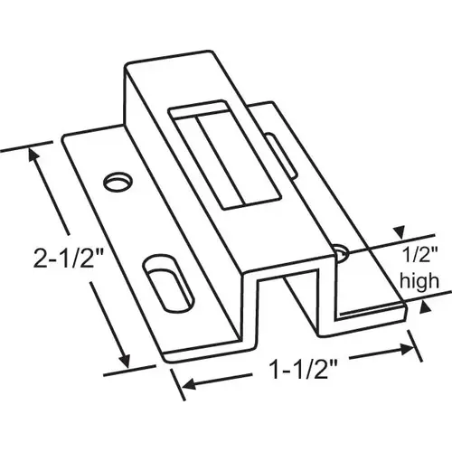 Brixwell 12-299w Patio Door Keeper White Finish
