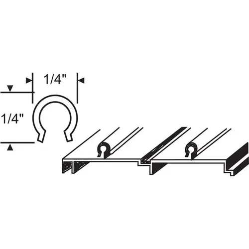 Brixwell 16-115-CCP24 Stainless Track pdt 1 -  24" Stock Length