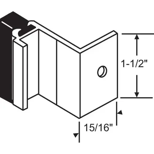Brixwell 16-183 Patio Fixed Panel Clip Black