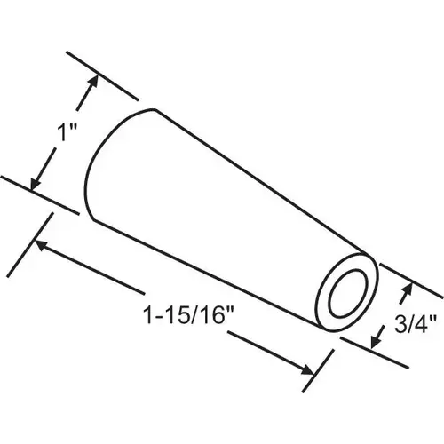 Brixwell 16-228w Patio Door Bumper 1-15/16in Height White