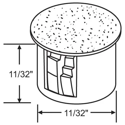 Brixwell 16-335 Black Screw Hole Cover Large