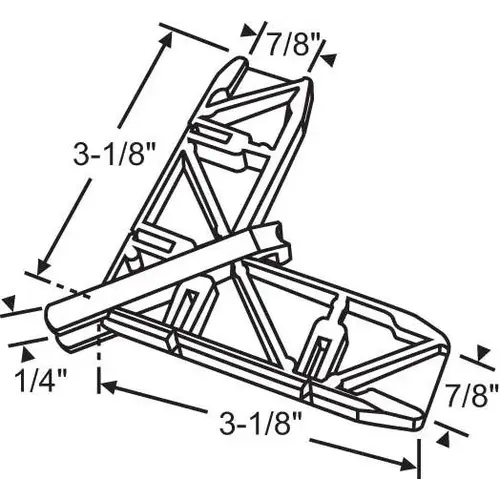 Brixwell 16-361pbz Nylon Miter Corner F/991 STL DR Bronze