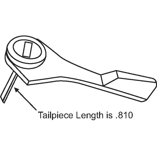Brixwell 900-11040w Turn Lever With .810 Tailpiece white For 1-3/4in Door