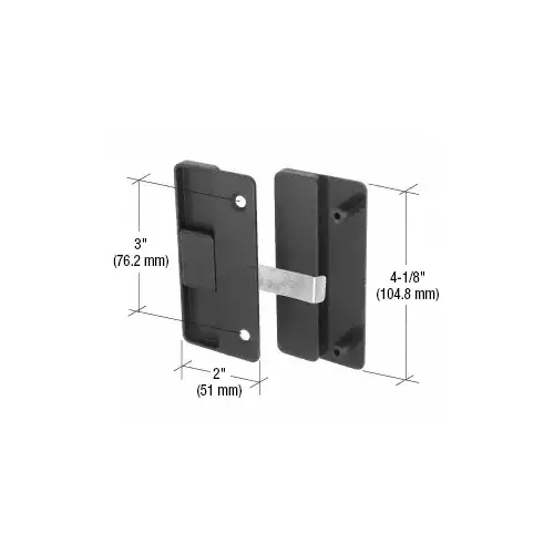 CRL A177 Black Sliding Screen Door Latch and Pull with 3" Screw Holes for Columbia-Matic Doors