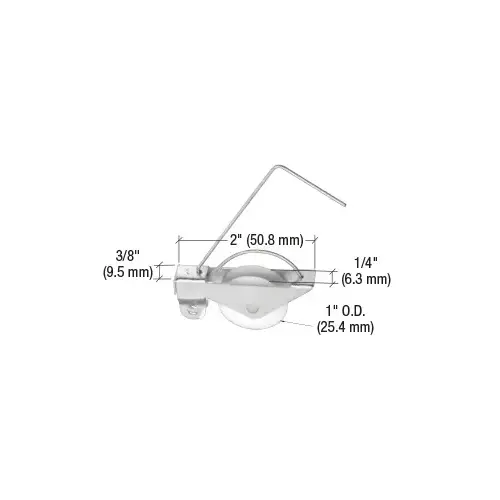 CRL B541 1" Nylon Sliding Screen Door Spring Tension Roller - pack of 2