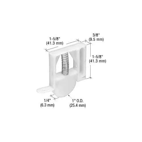 CRL B624 1" Steel Sliding Screen Door Bottom Roller for Academy Uni-Fit Doors