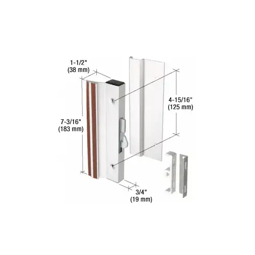 CRL C1000 Aluminum Standard Profile Hook-Style Surface Mount Handle 4-15/16" Screw Holes